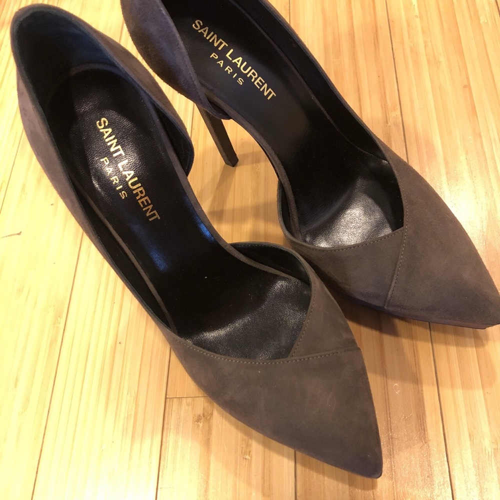 Saint Laurent grey heels